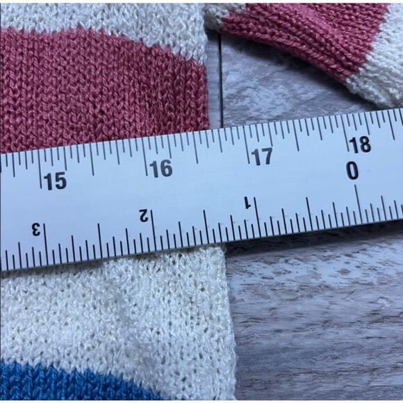 Vintage  80s Jantzen Colorful Womens M Crewneck Pastel Preppy Knit Cozy Sweater - Picture 6 of 10